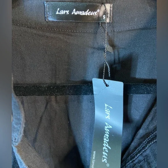 100% Cotton Black Long Sleeve Dress - Picture 2 of 6